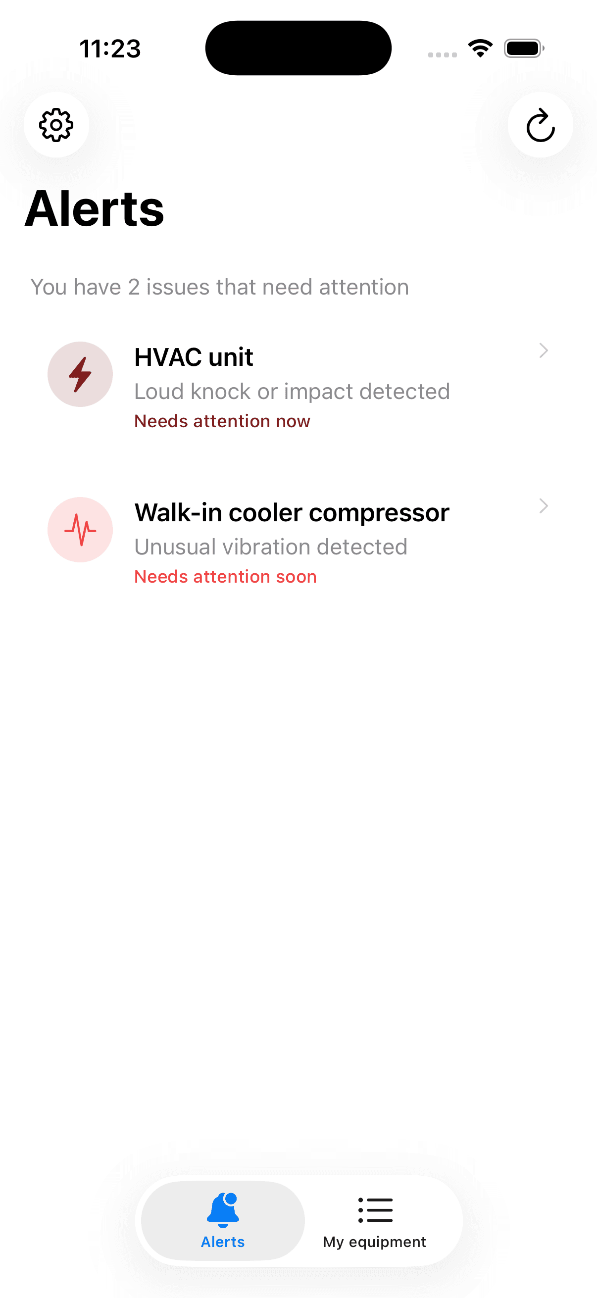 Alerts feed